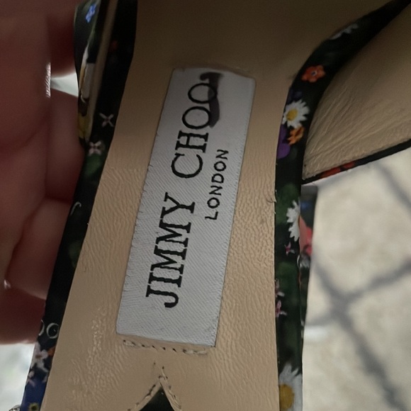 Jimmy Choo Baia Crystal Fringe Ditsy Floral Mules - Picture 13 of 13